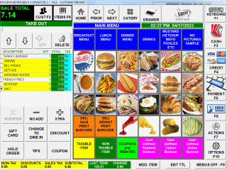 Restaurant Touch Screen POS Software Order Entry