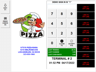 Pizza Software Order Entry Staff Sign In