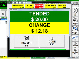 Complete transaction and Print if desired