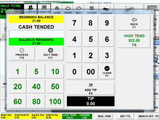 Touch Screen POS Software, Accept Payment and you are ready for the next transaction