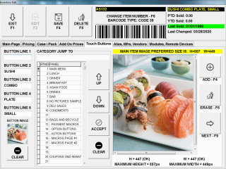 Touch Screen POS Software, Add a New Item to Inventory
