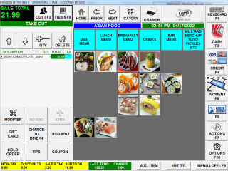 Touch Screen POS Software, Touch, Scan, Search or Enter items to be sold
